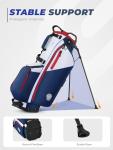 Lightweight Golf Stand Bag in Vibrant Red and Blue