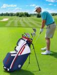Lightweight Golf Stand Bag in Vibrant Red and Blue