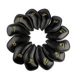 12pcs Thick Synthetic Leather Golf Iron Head Covers