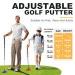 Kids Adjustable Golf Putter Set with Balls