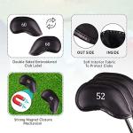 3 Magnetic Leather Head Covers for Golf Clubs