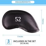 3 Magnetic Leather Head Covers for Golf Clubs