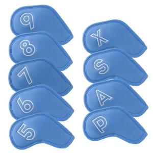 Montela 9-Piece Leather Golf Iron Head Covers