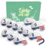 FINGER TEN Irons Head Covers 11 Pack - USA Flag