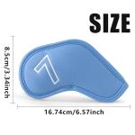 Montela 9-Piece Leather Golf Iron Head Covers