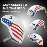 FINGER TEN Irons Head Covers 11 Pack - USA Flag