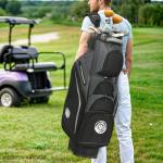 Shopsource 14-Way Golf Cart Bag with Ergonomic Strap