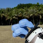 Montela 9-Piece Leather Golf Iron Head Covers