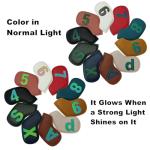 Colorful Leather Golf Iron Head Covers - 10pcs