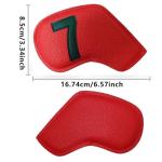 Colorful Leather Golf Iron Head Covers - 10pcs