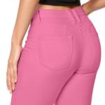 Women's Hot Pink Butt Lift Capri Jeans