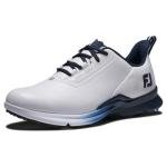 FootJoy FJ Fuel Golf Shoes, White/Blue/Navy, Size 9.5
