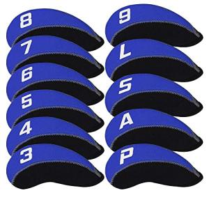 Neoprene Iron Headcover Set - 11 Pieces (Blue & Black)