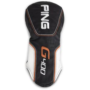 G400 Driver Black and Orange Leather Headcover