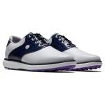 FootJoy Women's White/Navy Spikeless Golf Shoes