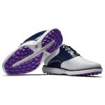FootJoy Women's White/Navy Spikeless Golf Shoes