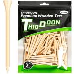 THIODOON 3.25 Inch Wood Golf Tees - 100 Count