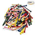 Natural Wood Golf Tees - 100 Pack, Various Sizes