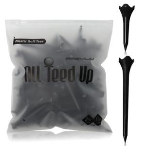 Teed Up Premium Black Golf Tees Combo Pack