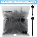 Teed Up Premium Black Golf Tees Combo Pack