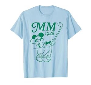 Mickey Mouse Men's Golf T-Shirt - Baby Blue