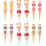 Colorful Bikini Golf Tees - 12 Pack