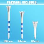 Champkey 170 Pack Assorted 5-Prong Golf Tees