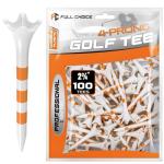 100 Pack Plastic Golf Tees - Low Friction Design