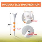 100 Pack Plastic Golf Tees - Low Friction Design