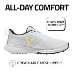 Puma Golf Men’s Fusion Grip 6 Shoes, White/Black