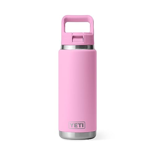 YETI Rambler 750ml Bottle with Straw Lid, Power Pink