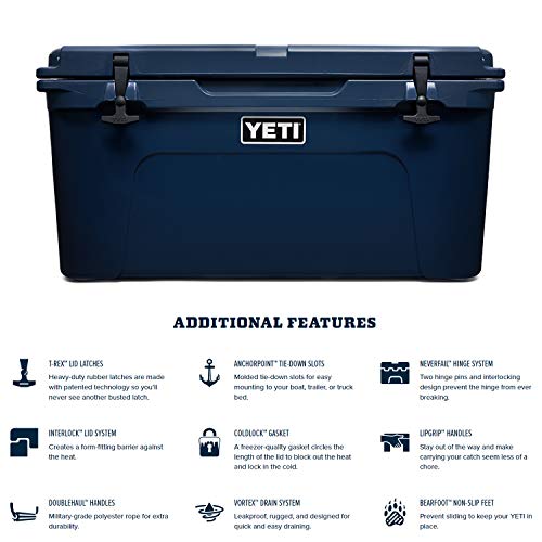 Navy YETI Tundra 65 Cooler