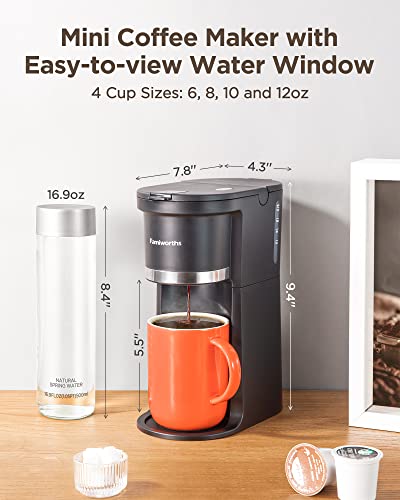 Mini Coffee Maker for K Cup & Ground Coffee