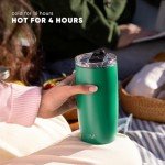 16oz Insulated Travel Coffee Mug - Sea Glass Sage