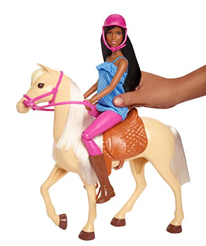 Brunette Barbie Doll with Horse for Kids