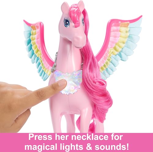 Barbie Pink Pegasus with 10 Accessories and Sounds