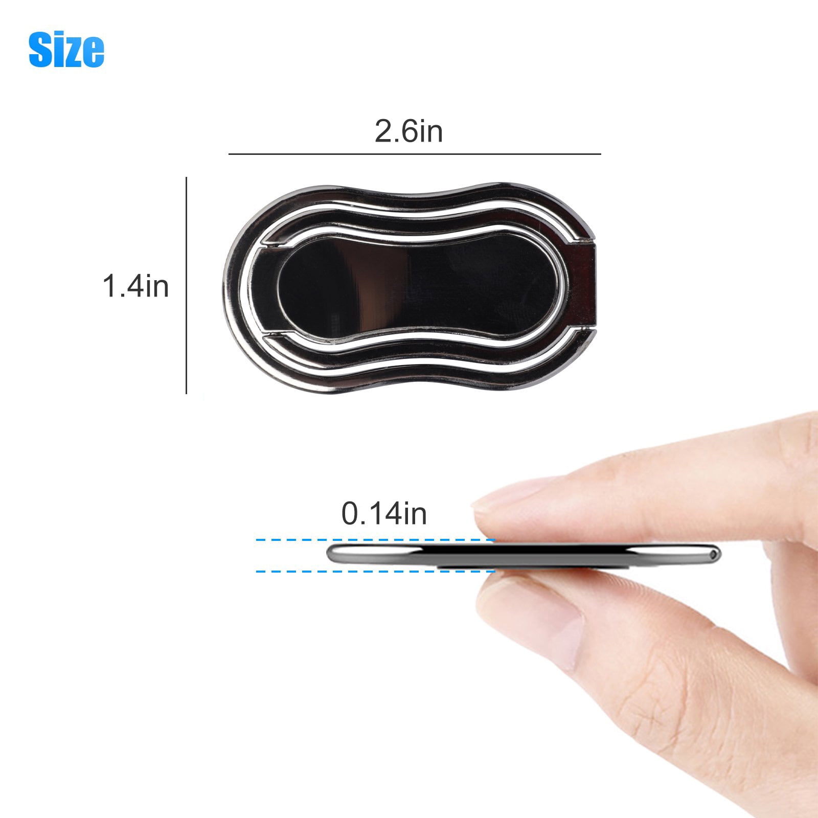 Adjustable Phone Ring Holder and Kickstand Mount