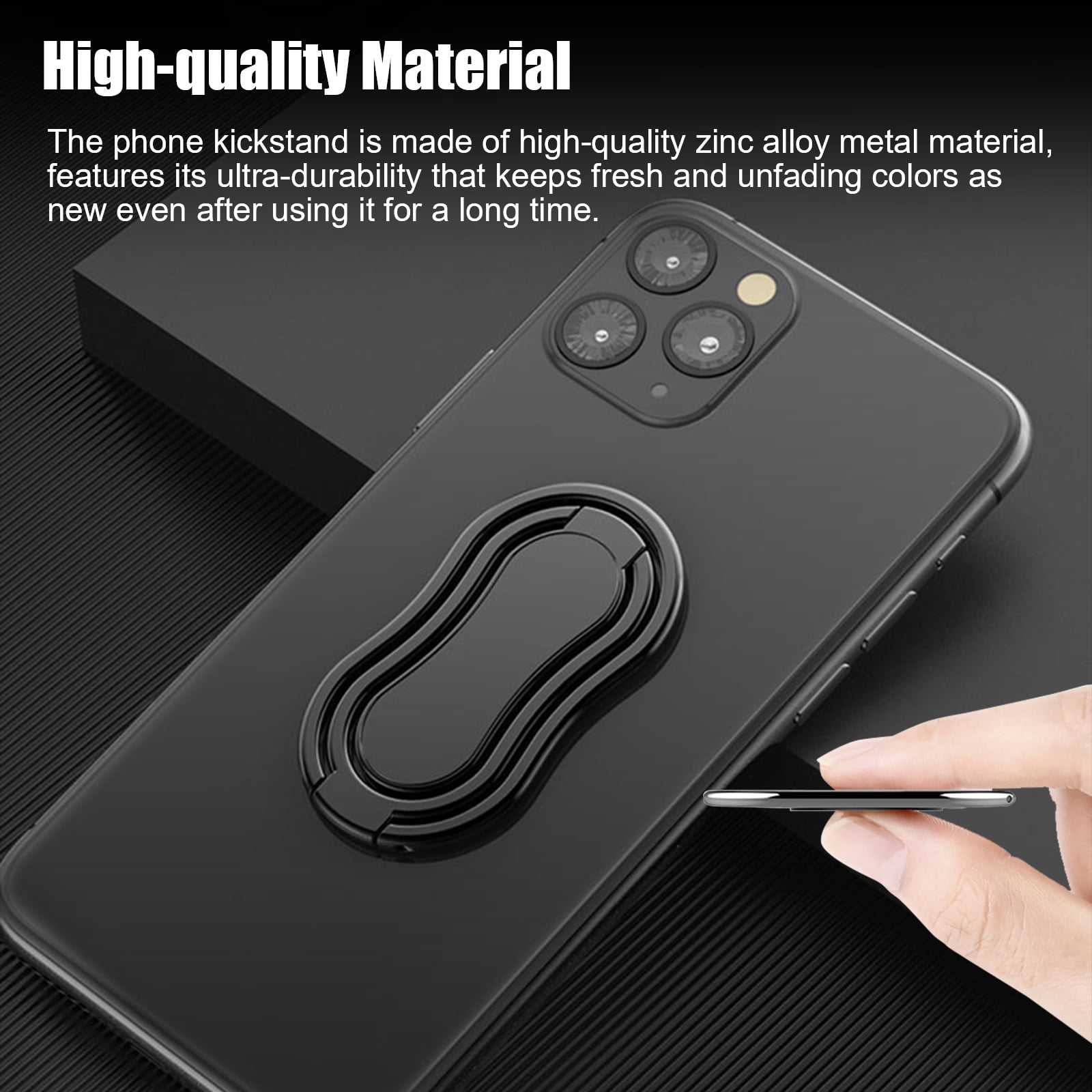 Adjustable Phone Ring Holder and Kickstand Mount