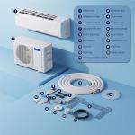 DELLA 11500 BTU Mini Split AC and Heat Pump