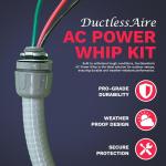 DuctlessAire 6 ft Flexible AC Whip Kit