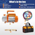 BACOENG 3.6CFM Mini Split Vacuum Pump Kit