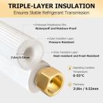 RUNZEG 10FT Mini Split Line Set with Insulation