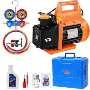 VOGTEN 4.5 CFM AC Vacuum Pump and Gauge Set