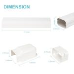 KLOLKUTTA 4” PVC Mini Split Line Set Cover 7.5 Ft