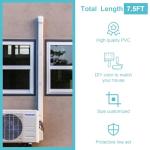 KLOLKUTTA 4” PVC Mini Split Line Set Cover 7.5 Ft