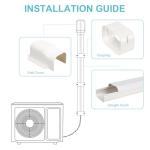 KLOLKUTTA 4” PVC Mini Split Line Set Cover 7.5 Ft