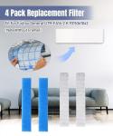 4 Pack Mini Split Air Filters for Fujitsu