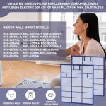 Mitsubishi U01 A01 100 Mini Split Filter, 2 Pack