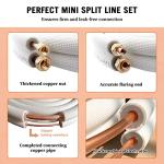 50Ft Mini Split Line Set with Copper Pipes