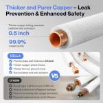 DELLA 25 Ft Mini Split Line Set with Copper Pipes